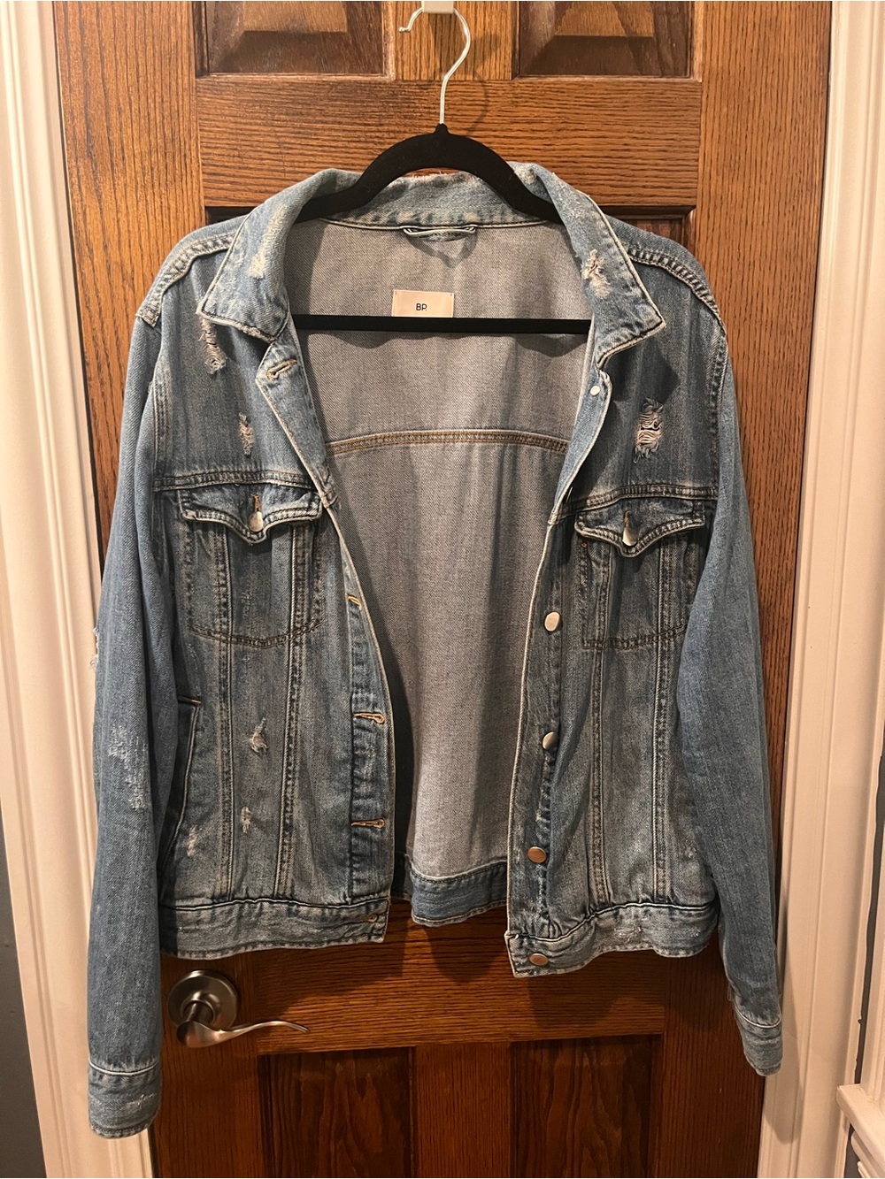 Garage Light Blue Distressed Denim Jacket